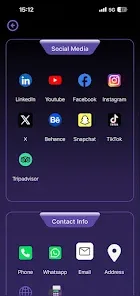 FasTap — اختيار شبكات التواصل ووسائل الاتصال التي تظهر على البطاقة